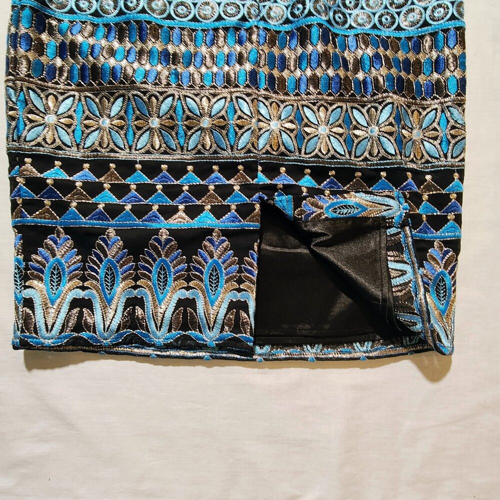 White House Black Market Dress Women's Medium Sleeveless Geometric Print Sheath - Picture 7 of 11